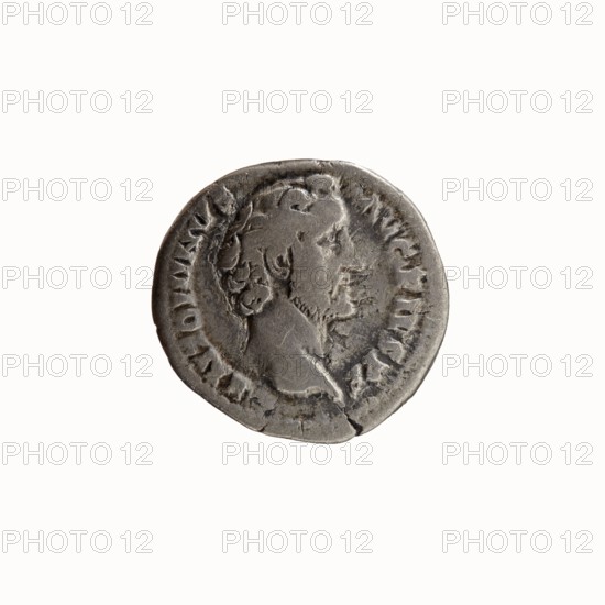 Denarius, Antoninus Pius 86–161; Roman emperor 138–161. Obverse: head of Antoninus Pius uncovered