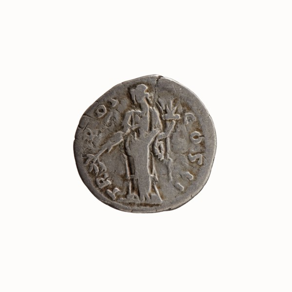 Denarius, Antoninus Pius 86–161; Roman emperor 138–161. Obverse: Head of Antoninus Pius uncovered