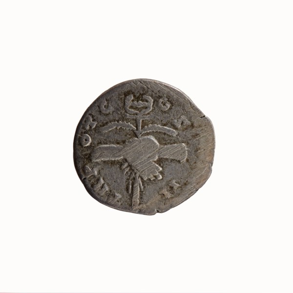 Denarius of Antoninus Pius 86–161; Roman emperor 138–161. Obverse: Head of Antoninus Pius in a