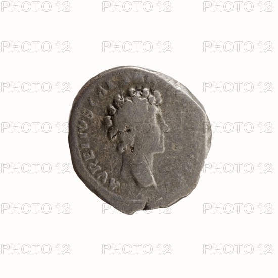 Denarius, Antoninus Pius 86–161; Roman emperor 138–161. Obverse: head of Antoninus Pius without a