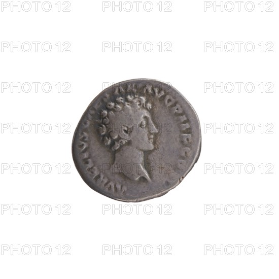 Denarius, Antoninus Pius 86–161; Roman emperor 138–161 issued by Marcus Aurelius 121–180; Roman
