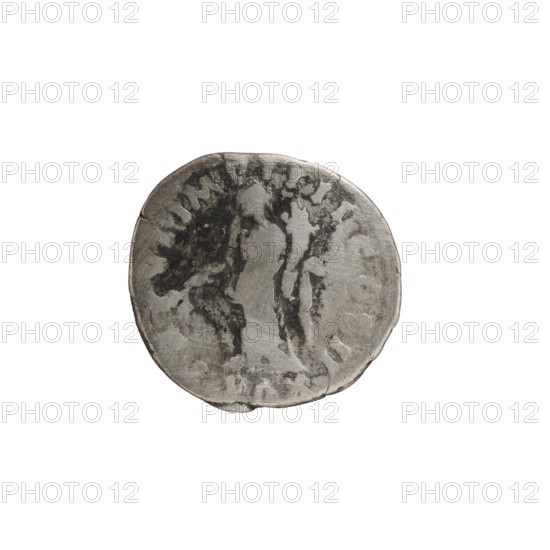 Denarius of Lucius Verus 130–169; Roman emperor 161–169. Obverse: Head of Lucius Verus in a laurel