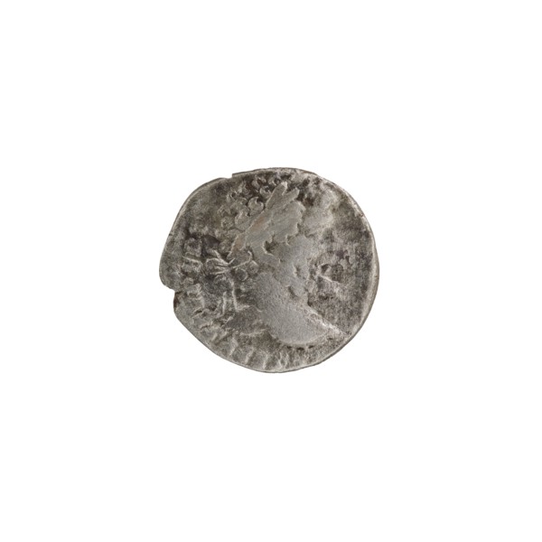Denarius of Septimius Severus 146–211; Roman emperor 193–211. Obverse: bust of Septimius Severus