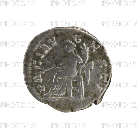 Denarius, Septimius Severus 146–211; Roman emperor 193–211 issuer. Obverse: Head of Septimius
