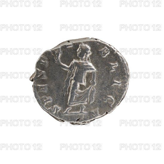 Denarius, Septimius Severus 146–211; Roman emperor 193–211 and Caracalla 188–217; Roman emperor