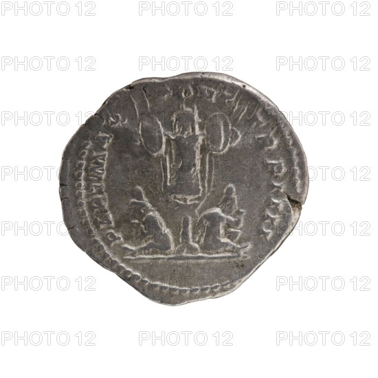 Denarius, Caracalla 188–217; Roman emperor 198–217. Obverse: ANTONINVS PIVS AVG, bust of young