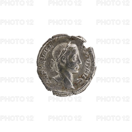 Denarius of Alexander Severus emperor 222–235 CE, 229 CE, Rome. Obverse: portrait of Alexander
