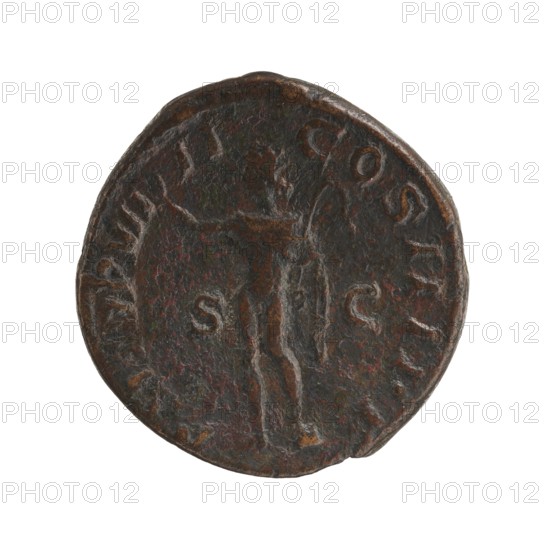 Sestertius; subject: Sol mythology and Roman deities; portrait/issue of Alexander Severus Roman