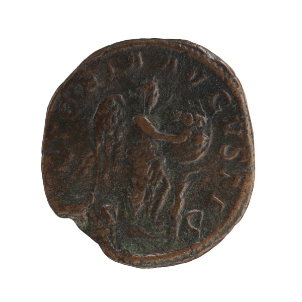 sestertius; Roman deities; Alexander Severus Roman emperor, 222–235; iconography: Victoria