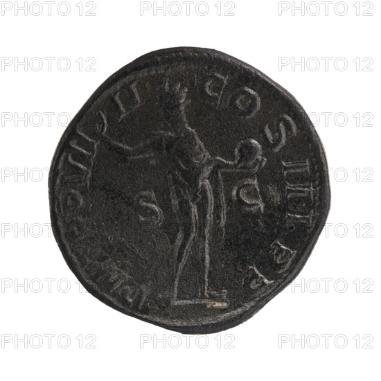 Sestertius; Sol mythology; Alexander Severus Roman emperor, 222–235 — iconography, Roman deities;