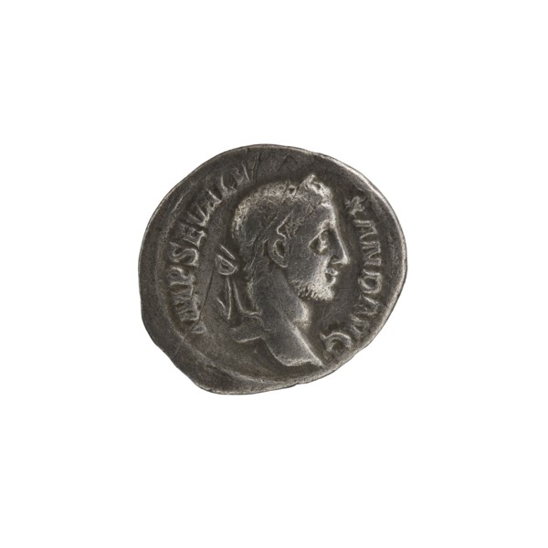 Denarius; personification Fides Fidelity; Alexander Severus Roman emperor, 222–235 — iconography;