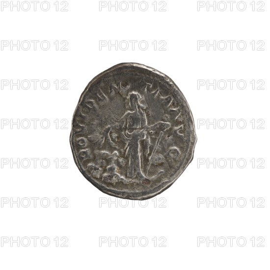Denarius of Alexander Severus 208–235; Roman emperor 222–235. Obverse: bust of Alexander Severus