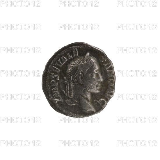 Denarius of Alexander Severus reigned 222–235 CE. Obverse: portrait of Alexander Severus Roman