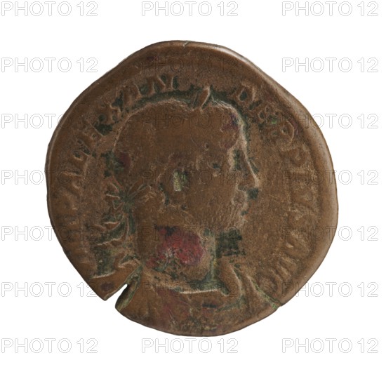 Sestertius of Severus Alexander Roman emperor 222–235 CE. Obverse: issuer Severus Alexander —