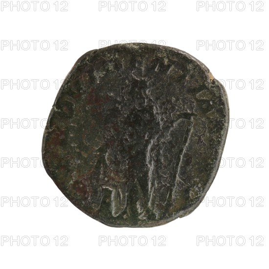 Sestertius of Severus Alexander reigned 222–235 CE. Obverse: bust/portrait of Severus Alexander