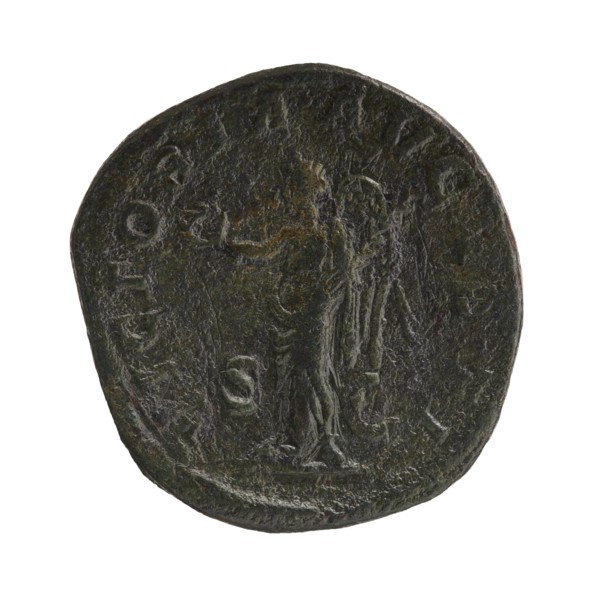 Sestertius; Roman deities; Alexander Severus Roman emperor, reign 222–235; iconography: Victoria