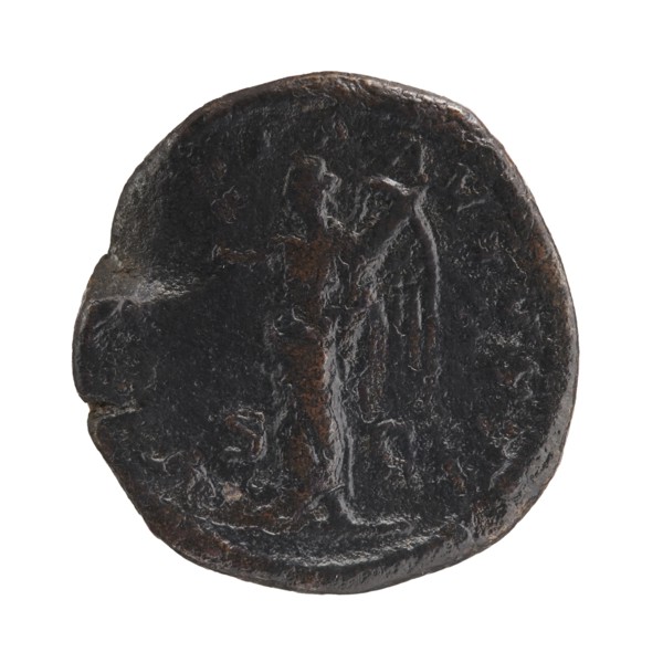 Sestertius; obverse: Alexander Severus Roman emperor; reign 222–235; reverse: Victoria mythology;