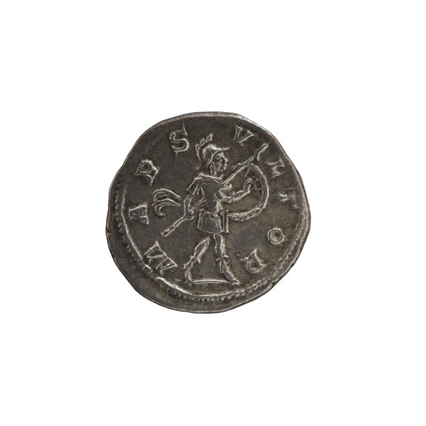 Denarius, Alexander Severus 208–235; Roman emperor 222–235. Obverse: bust of Alexander Severus;