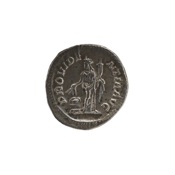 Denarius of Alexander Severus reigned 222–235 CE. Obverse: portrait of Alexander Severus Roman