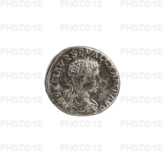 Denarius of Alexander Severus Roman emperor 222–235. Obverse: portrait of Alexander Severus;