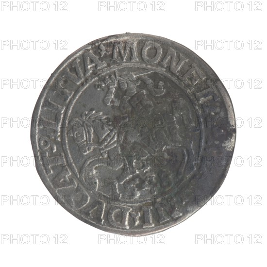 Lithuanian half-grosz, Sigismund II Augustus King of Poland; 1544–1572. Obverse: Polish eagle; in