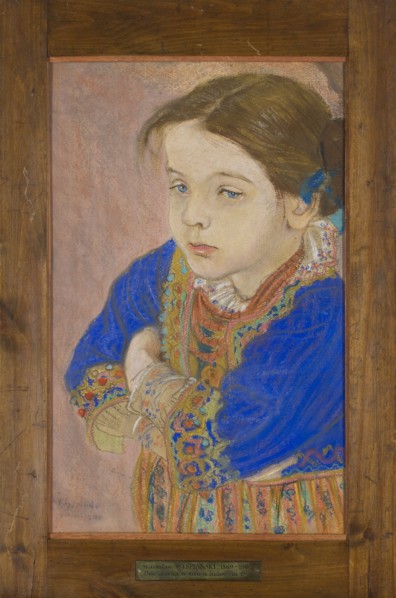 Girl in folk costume, Wyspianski, Stanislaw 1869–1907 painter, portraits of children, folk
