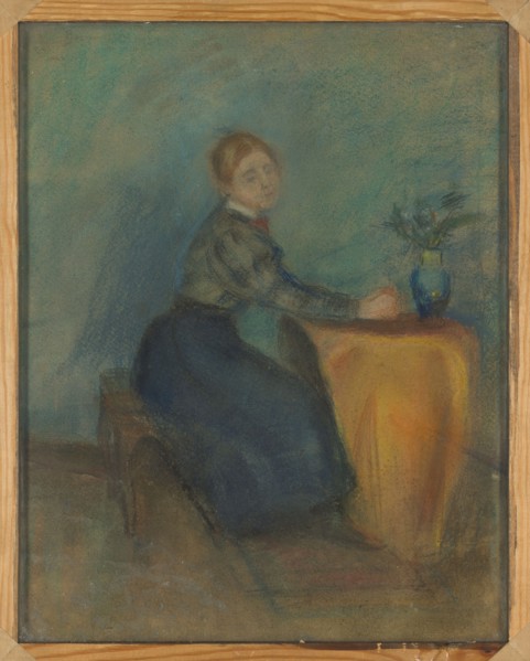 Portrait of a Girl Sitting at a Table, Olga Boznanska 1865–1940, painter; genre scene, Young