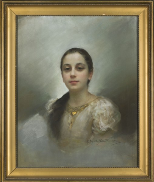 Portrait of a Young Woman with a Gold Heart Pendant, Maria Nostitz-Wasilkowska 1858–1922, painter;