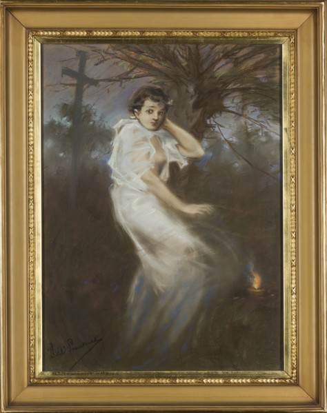 All Souls' Day. Ghost Hour, Witold Pruszkowski 1846–1896, painter. From the Other World. For the