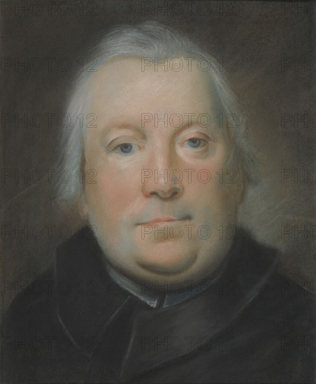 Portrait of priest Piotr Sliwicki, by Louis François Marteau ca. 1715–1804, pastelist; subject: