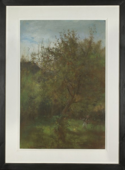 Orchard - Boy under the Apple Tree, Witold Pruszkowski 1846–1896, painter; subject: orchards, boy
