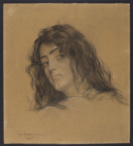 Portrait of Antonina Mazurowska, née Mordasewicz, by Kazimierz Mordasewicz 1859–1923, 1905. Pastel
