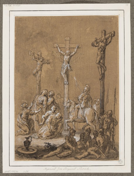 Golgotha, Plersch, Jan Bogumil ca. 1732–1817 author/illustrator; religious scene: Crucifixion of