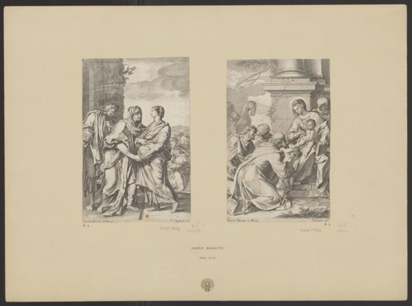 The Visitation; artist: Jakob von Sandrart 1630–1708; after Carlo Maratti 1625–1713, engraver;