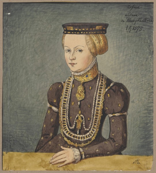 Portrait of Zofia Jagiellon in half-length, after a painting from the workshop of Lucas Cranach the