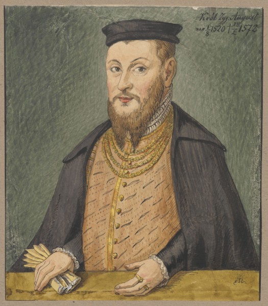 Half-length portrait of King Sigismund II Augustus, after a painting by Lucas Cranach the Younger