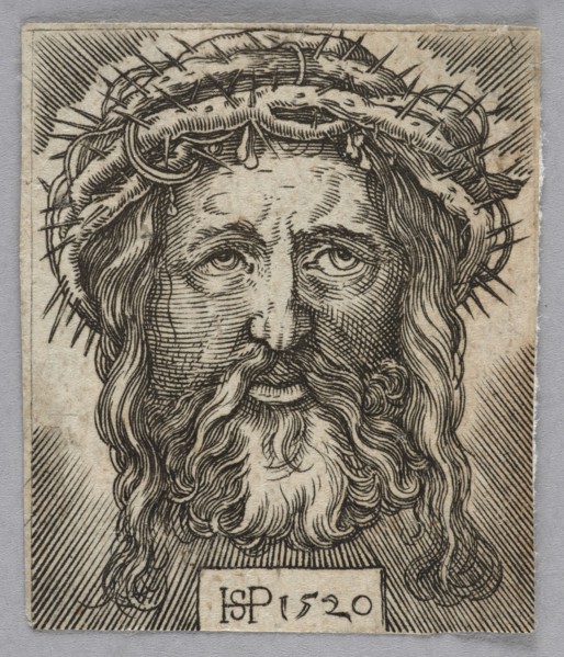 Head of Christ with a Crown of Thorns, Beham, Sebald 1500–1550 graphic artist/author, German,