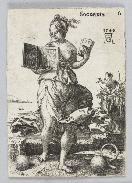 Socordia, from the series Allegorical Figures; Heinrich Aldegrever ca. 1502–1555; aut. 1561 graphic