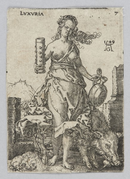 Luxuria, from the series Allegorical Figures; Aldegrever, Heinrich ca. 1502–1555/1561 graphic