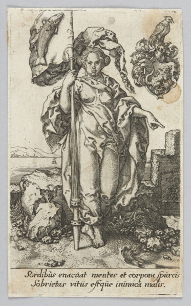 Moderation, from the series Virtues and Vices, Aldegrever, Heinrich ca. 1502–1555/1561 graphic