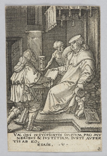 Death and the Cardinal, from the series The Power of Death; Heinrich Aldegrever ca. 1502–1555/1561,