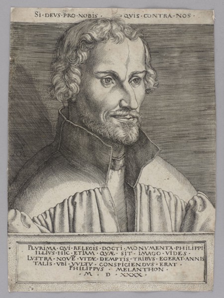 Portrait of Philip Melanchthon, Aldegrever, Heinrich ca. 1502–1555 aut 1561 graphic artist, German,