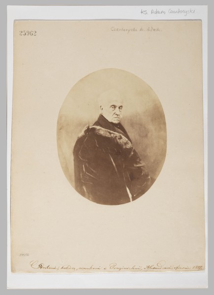Portrait of Prince Adam Jerzy Czartoryski 1770–1861, Maujean & Cie Paris; photographic studio,