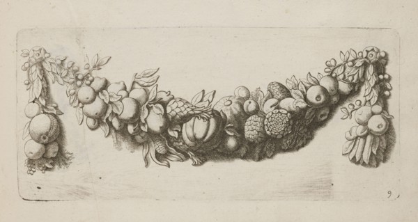 Festoon: 9. Artist: Artus Quellinus 1609–1668 engraver?. Baroque style. Subject: festoons,