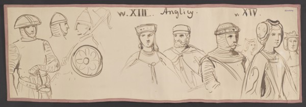 English Costumes from the 13th and 14th Centuries, Gerson, Wojciech 1831-1901 draughtsman/author,
