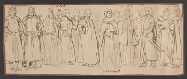 Polish costumes from the 14th and 15th centuries: the time of Casimir the Great; draughtsman
