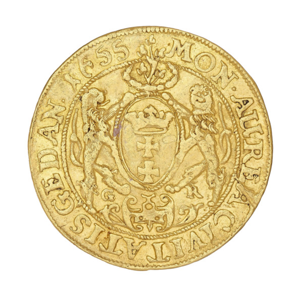 Gdansk ducat, Rogge, Gerhard (fl. 1639–1657); John II Casimir Vasa (King of Poland, 1648–1668).