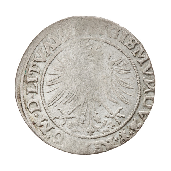 Lithuanian grosz, Sigismund I the Old (king of Poland; 1506–1548). R8 (rarity). Polish coin of the