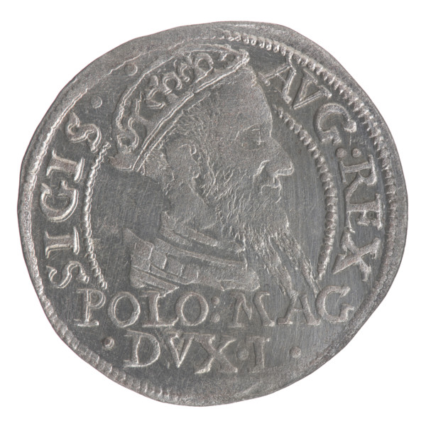 Lithuanian grosz on a Polish foot, Sigismund II Augustus (King of Poland; 1544–1572). Polish coin