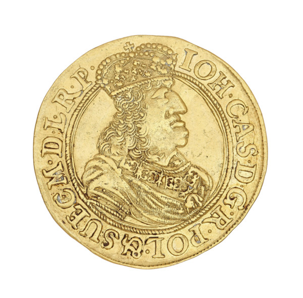 Gdansk ducat, Lesse, Daniel (1656–1685). John II Casimir Vasa (King of Poland; reign 1648–1668).